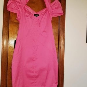 Bebe KARA Halter Cotton Candy Pink Dress